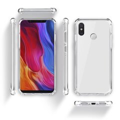 Ударопрочный силиконовый чехол Moozy для Xiaomi Mi 8 - Прозрачный чехол с усиленной защитой углов цена и информация | Чехлы для телефонов | kaup24.ee