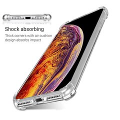 Moozy Põrutuskindel Silikoonümbris iPhone XS Max - Läbipaistev Telefoniümbris Tugevdatud Nurkade Kaitsega hind ja info | Telefoni kaaned, ümbrised | kaup24.ee