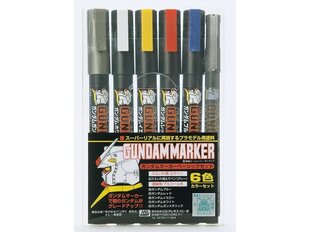 Набор маркеров Mr. Hobby - Gundam Marker Basic 6 Color Set, GMS-105 цена и информация | Принадлежности для рисования, лепки | kaup24.ee