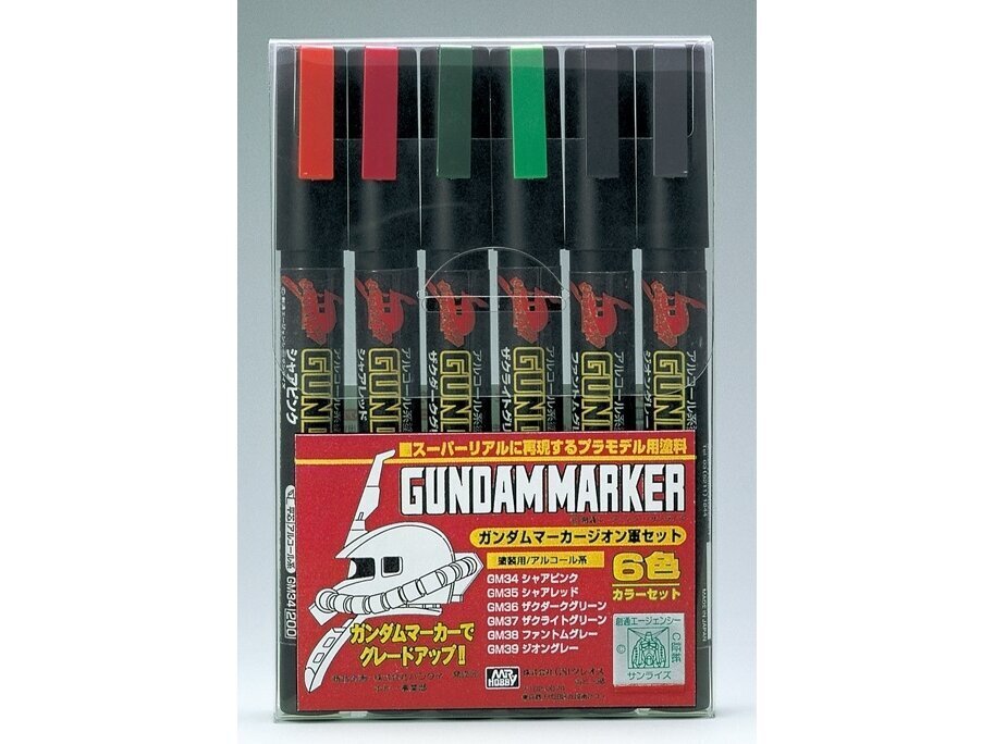 Mr.Hobby - Gundam Marker Zeon Set markerite komplekt, GMS-108 hind ja info | Kunstitarbed, voolimise tarvikud | kaup24.ee