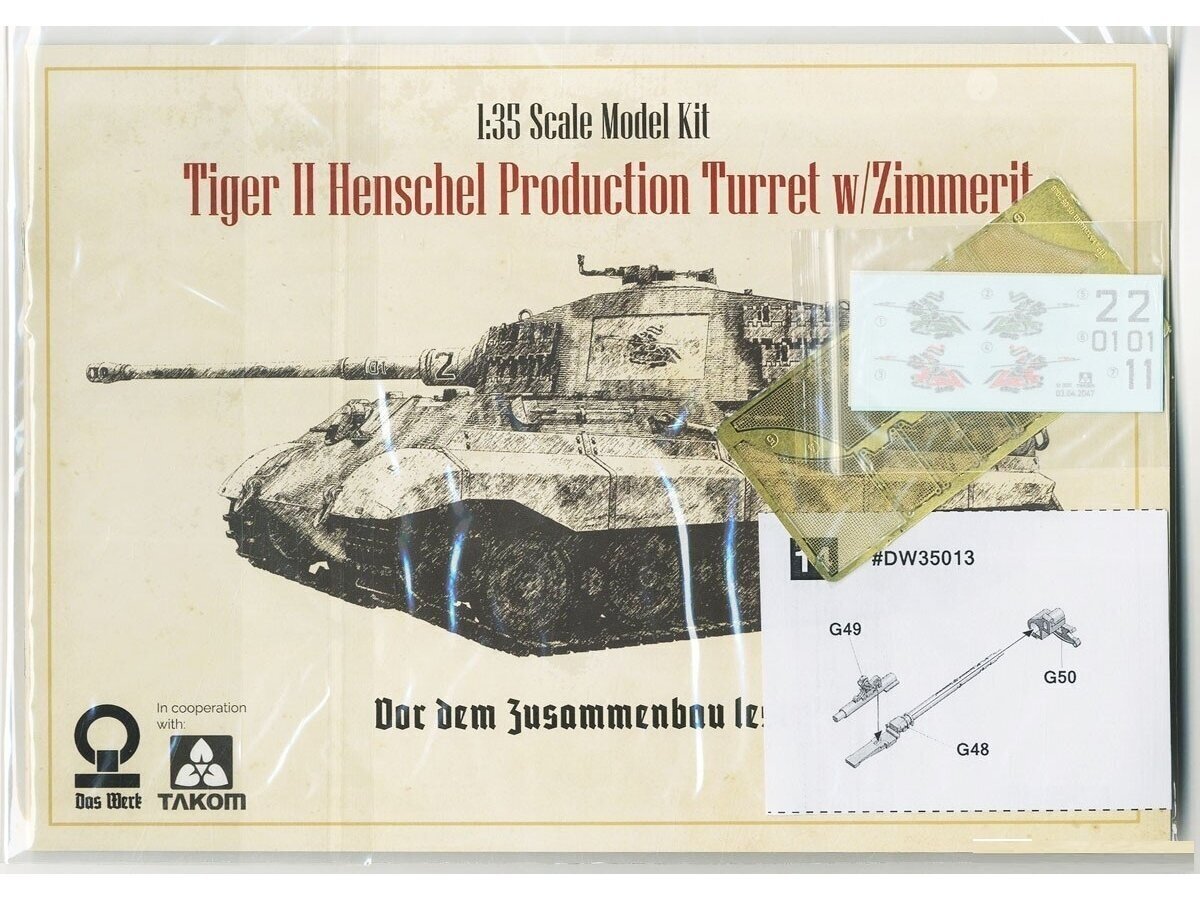 Das Werk - PzKpfwg. VI Ausf.B Tiger II, 1/35, 35013 hind ja info | Klotsid ja konstruktorid | kaup24.ee
