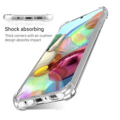 Ударопрочный силиконовый чехол Moozy для Samsung A71 - Прозрачный чехол с усиленной защитой углов цена и информация | Чехлы для телефонов | kaup24.ee