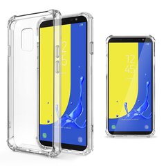 Ударопрочный силиконовый чехол Moozy для Samsung J6, Galaxy J6 2018 - Прозрачный чехол с усиленной защитой углов kaina ir informacija | Чехлы для телефонов | kaup24.ee