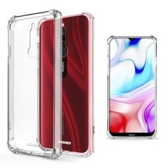 Ударопрочный силиконовый чехол Moozy для Xiaomi Redmi 8 - Прозрачный чехол с усиленной защитой углов цена и информация | Чехлы для телефонов | kaup24.ee