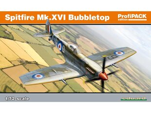 Eduard - Spitfire Mk.XVI Bubbletop, Profipack, 1/72, 70126 hind ja info | Klotsid ja konstruktorid | kaup24.ee