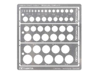 Tamiya - Modeling Template (Round, 1-12.5mm), 74150 hind ja info | Kunstitarbed, voolimise tarvikud | kaup24.ee