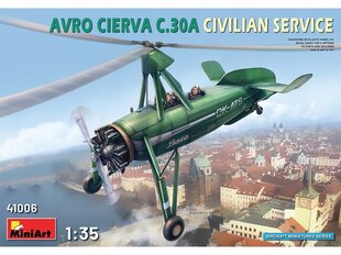 Miniart - Avro Cierva C.30A Civilian Service with Lithuanian decals, 1/35, 41006 цена и информация | Конструкторы и кубики | kaup24.ee