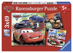 Pusle Ravensburger Lightning Makvynas (autod) võidusõidulõbu, 3x49 d hind ja info | Pusled | kaup24.ee