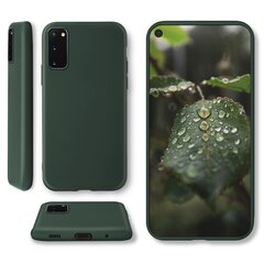 Чехол Moozy Lifestyle для Samsung S20, силиконовый чехол с матовым покрытием и подкладкой из мягкой микрофибры, темно-зеленый цена и информация | Чехлы для телефонов | kaup24.ee