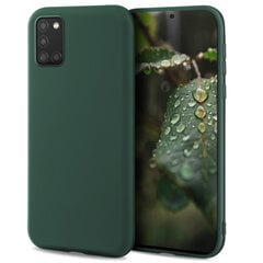 Чехол Moozy Lifestyle для Samsung A51, силиконовый чехол с матовым покрытием и подкладкой из мягкой микрофибры, темно-зеленый цена и информация | Чехлы для телефонов | kaup24.ee