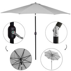 Садовый зонт Springos 300см, серый цена и информация | Зонты, маркизы, стойки | kaup24.ee