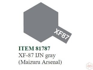 Краска Tamiya - XF-87 IJN gray (Maizuru Arsenal), 10 мл цена и информация | Принадлежности для рисования, лепки | kaup24.ee