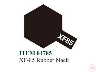 Tamiya - XF-85 Rubber black, 10ml hind ja info | Kunstitarbed, voolimise tarvikud | kaup24.ee