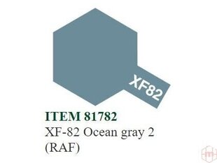 Tamiya - XF-82 Ocean gray 2 (RAF), 10ml hind ja info | Kunstitarbed, voolimise tarvikud | kaup24.ee