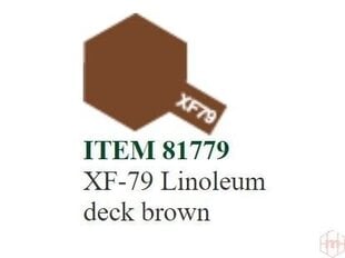 Краска Tamiya - XF-79 Linoleum deck brown, 10 мл цена и информация | Принадлежности для рисования, лепки | kaup24.ee