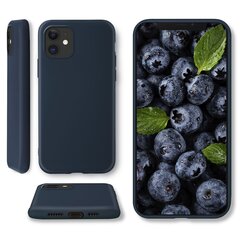 Moozy Lifestyle Ümbris iPhone 12, iPhone 12 Pro - Esmaklassiline Silikoonümbris Mattviimistlusega ja Pehme Mikrokiudvoodriga, Kesköö Sinine цена и информация | Чехлы для телефонов | kaup24.ee