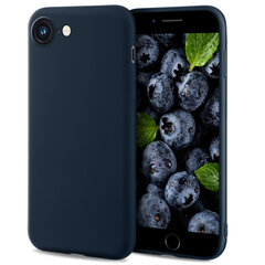 Moozy Lifestyle Ümbris iPhone SE 2020, iPhone 8 ja iPhone 7 - Esmaklassiline Silikoonümbris Mattviimistlusega ja Pehme Mikrokiudvoodriga, Kesköö Sinine hind ja info | Telefoni kaaned, ümbrised | kaup24.ee