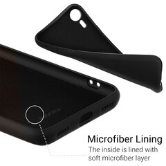Чехол Moozy Lifestyle для iPhone XR, силиконовый чехол с матовым покрытием и подкладкой из мягкой микрофибры, черный цена и информация | Чехлы для телефонов | kaup24.ee