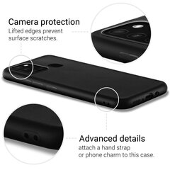 Чехол Moozy Lifestyle для Samsung A21s, силиконовый чехол с матовым покрытием и подкладкой из мягкой микрофибры, черный цена и информация | Чехлы для телефонов | kaup24.ee