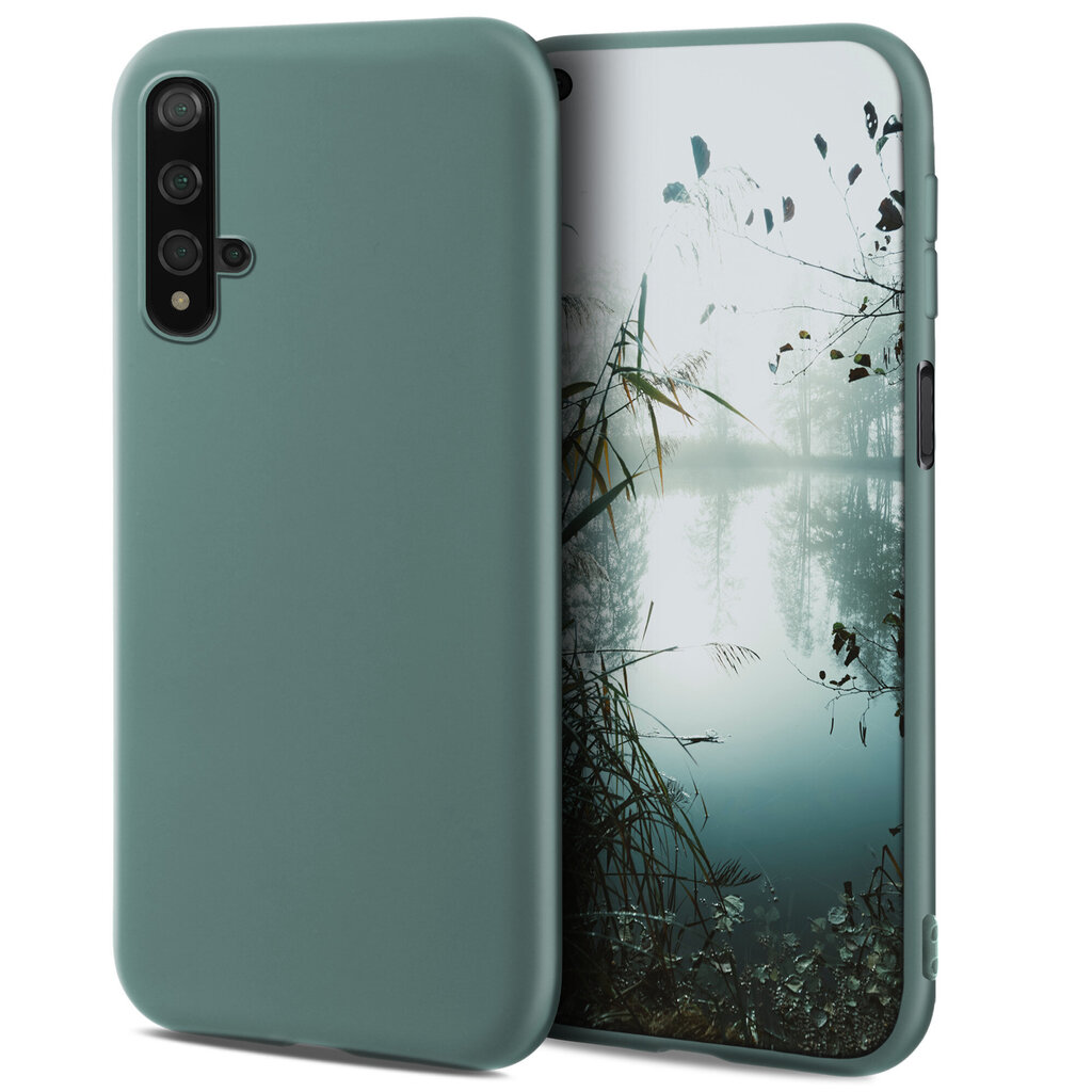 Moozy Minimalist Kerge Silikoonist Ümbris Huawei Nova 5T ja Honor 20, Hall Sinine – Matt Õhuke Pehme TPU Ümbris цена и информация | Telefoni kaaned, ümbrised | kaup24.ee