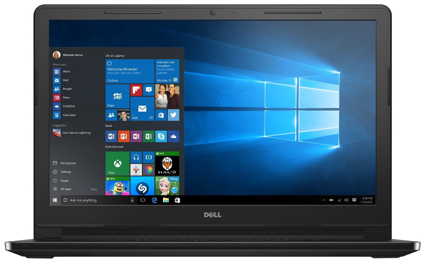 Sülearvuti Dell Inspiron 15 3552 N3710 4GB 500GB LIN цена и информация | Sülearvutid | kaup24.ee