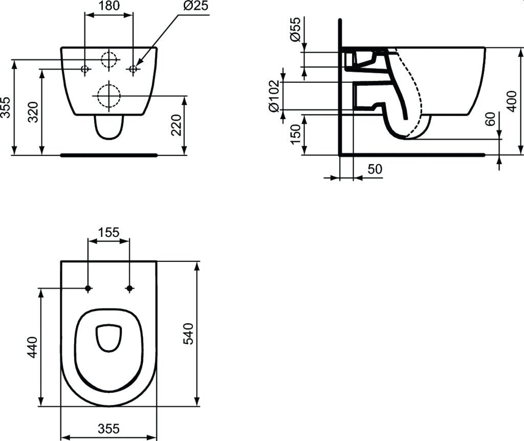 Seinale paigaldatav WC-poti komplekt Ideal Standard цена и информация | WС-potid | kaup24.ee