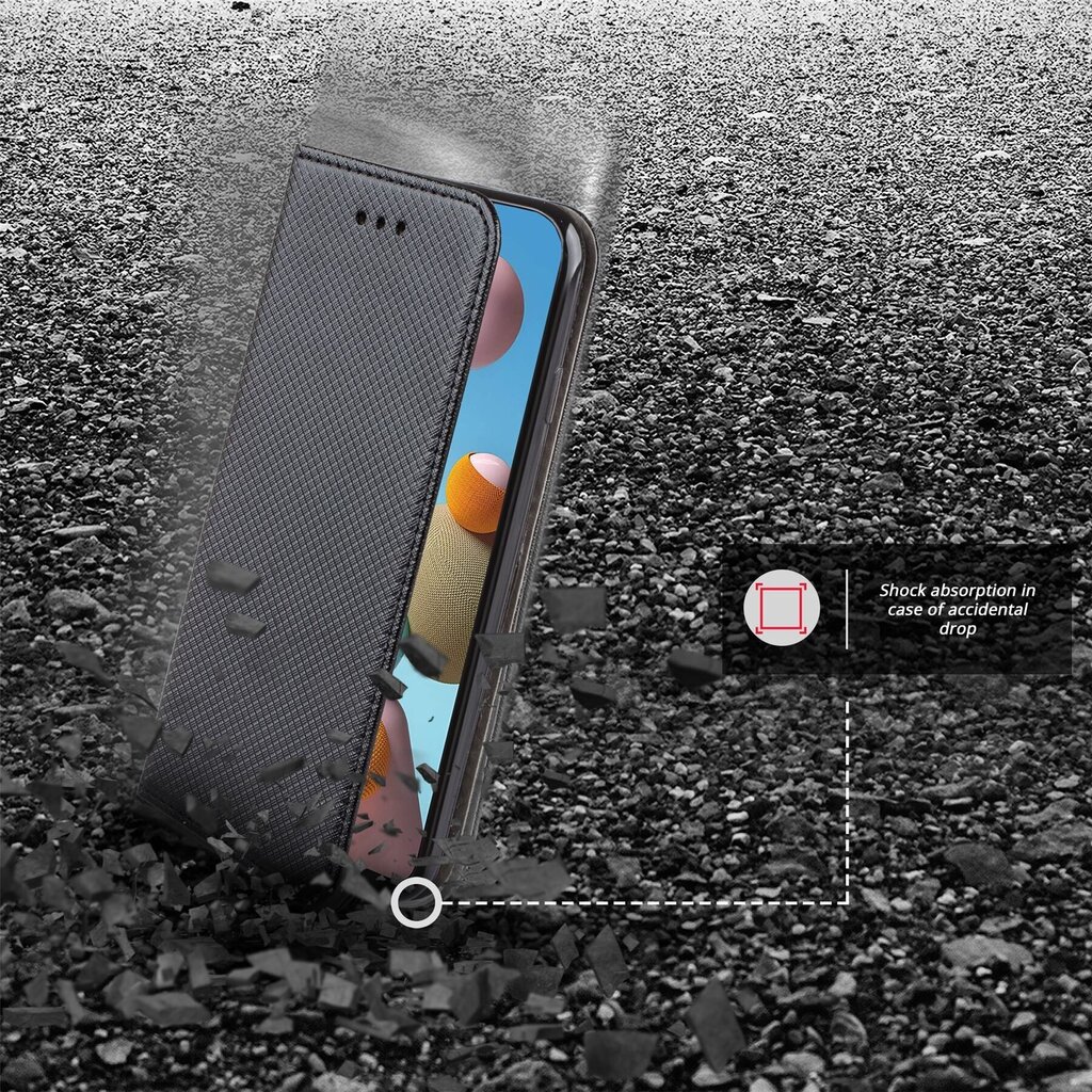 Moozy Klapiga Ümbris Samsung A21s, Must - Magnetilise Klapiga Ümbris Koos Kaardi- ja Telefonihoidjaga hind ja info | Telefoni kaaned, ümbrised | kaup24.ee