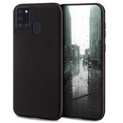 Силиконовый чехол Moozy Minimalist для Samsung A21s, тонкий и матовый чехол из силикона TPU, черный цена и информация | Чехлы для телефонов | kaup24.ee