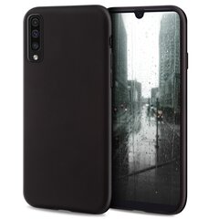 Силиконовый чехол Moozy Minimalist для Samsung A50, тонкий и матовый чехол из силикона TPU, черный цена и информация | Чехлы для телефонов | kaup24.ee