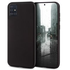 Силиконовый чехол Moozy Minimalist для Samsung A51, тонкий и матовый чехол из силикона TPU, черный цена и информация | Чехлы для телефонов | kaup24.ee