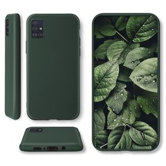 Силиконовый чехол Moozy Minimalist для Samsung A51, тонкий и матовый чехол из силикона TPU, темно-зеленый цена и информация | Чехлы для телефонов | kaup24.ee