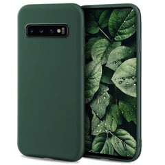 Moozy Minimalist Kerge Silikoonist Ümbris Samsung S10, Tumeroheline – Matt Õhuke Pehme TPU Ümbris цена и информация | Чехлы для телефонов | kaup24.ee