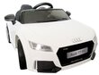 Laste elektriauto Audi TT, valge цена и информация | Laste elektriautod | kaup24.ee