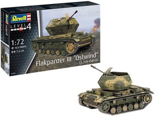 Revell - Flakpanzer III"Ostwind" (3,7 cm Flak 43), 1/72, 03286 цена и информация | Конструкторы и кубики | kaup24.ee