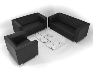 Комплект мягкой мебели Ropez Chicago 3 + 2 + 1, черный цена и информация | Комплекты мягкой мебели | kaup24.ee