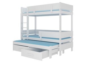 Кровать двухъярусная ADRK Furniture Etapo 80x180 см, белая цена и информация | Детские кровати | kaup24.ee