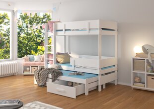 Кровать двухъярусная ADRK Furniture Etapo 80x180 см, белая цена и информация | Детские кровати | kaup24.ee