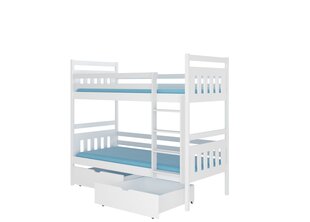 Двухъярусная кровать ADRK Furniture Ada 80x180см, белая цена и информация | Детские кровати | kaup24.ee