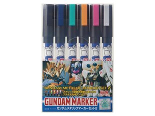 Набор маркеров Mr. Hobby - Gundam Metallic Marker Set 2, GMS-125 цена и информация | Принадлежности для рисования, лепки | kaup24.ee