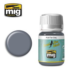 Краска AMMO MIG - PANEL LINE WASH TAN GREY, 35 мл, 1610 цена и информация | Принадлежности для рисования, лепки | kaup24.ee