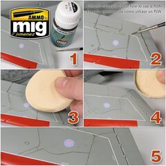 AMMO MIG - PANEL LINE WASH DARK GREEN GREY, 35ml, 1608 hind ja info | Kunstitarbed, voolimise tarvikud | kaup24.ee