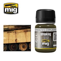 Краска AMMO MIG - STREAKING GRIME FOR US MODERN VEHICLES, 35 мл, 1207 цена и информация | Принадлежности для рисования, лепки | kaup24.ee