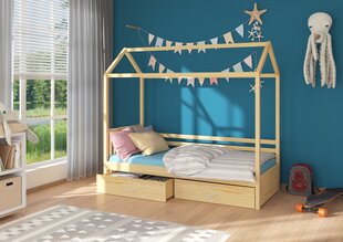 Кровать ADRK Furniture Rose 80x190 см, светло-коричневая цена и информация | Детские кровати | kaup24.ee