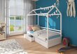 Voodi ADRK Furniture Rose 80x190 cm katusega, valge/sinine hind ja info | Lastevoodid | kaup24.ee