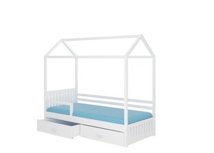 Voodi ADRK Furniture Rose 80x190 cm katusega, valge/roosa цена и информация | Детские кровати | kaup24.ee