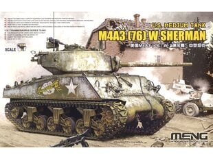 Пластиковая сборная модель Meng Model - M4A3 (76) W Sherman, 1/35, TS-043 цена и информация | Конструкторы и кубики | kaup24.ee