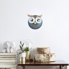 Metallist seinadekoratsioon Owl 3 Copper, 19x19 cm hind ja info | Sisustuselemendid | kaup24.ee