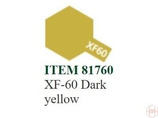 Tamiya - XF-60 Dark yellow, 10ml hind ja info | Kunstitarbed, voolimise tarvikud | kaup24.ee