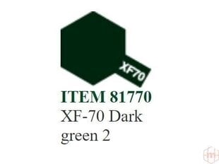 Краска Tamiya - XF-70 Dark green 2, 10 мл цена и информация | Принадлежности для рисования, лепки | kaup24.ee