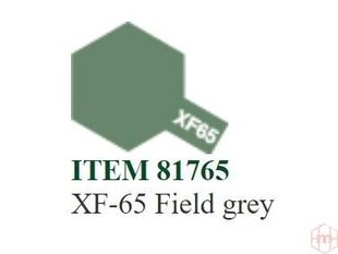 Tamiya - XF-65 Field grey, 10ml hind ja info | Kunstitarbed, voolimise tarvikud | kaup24.ee